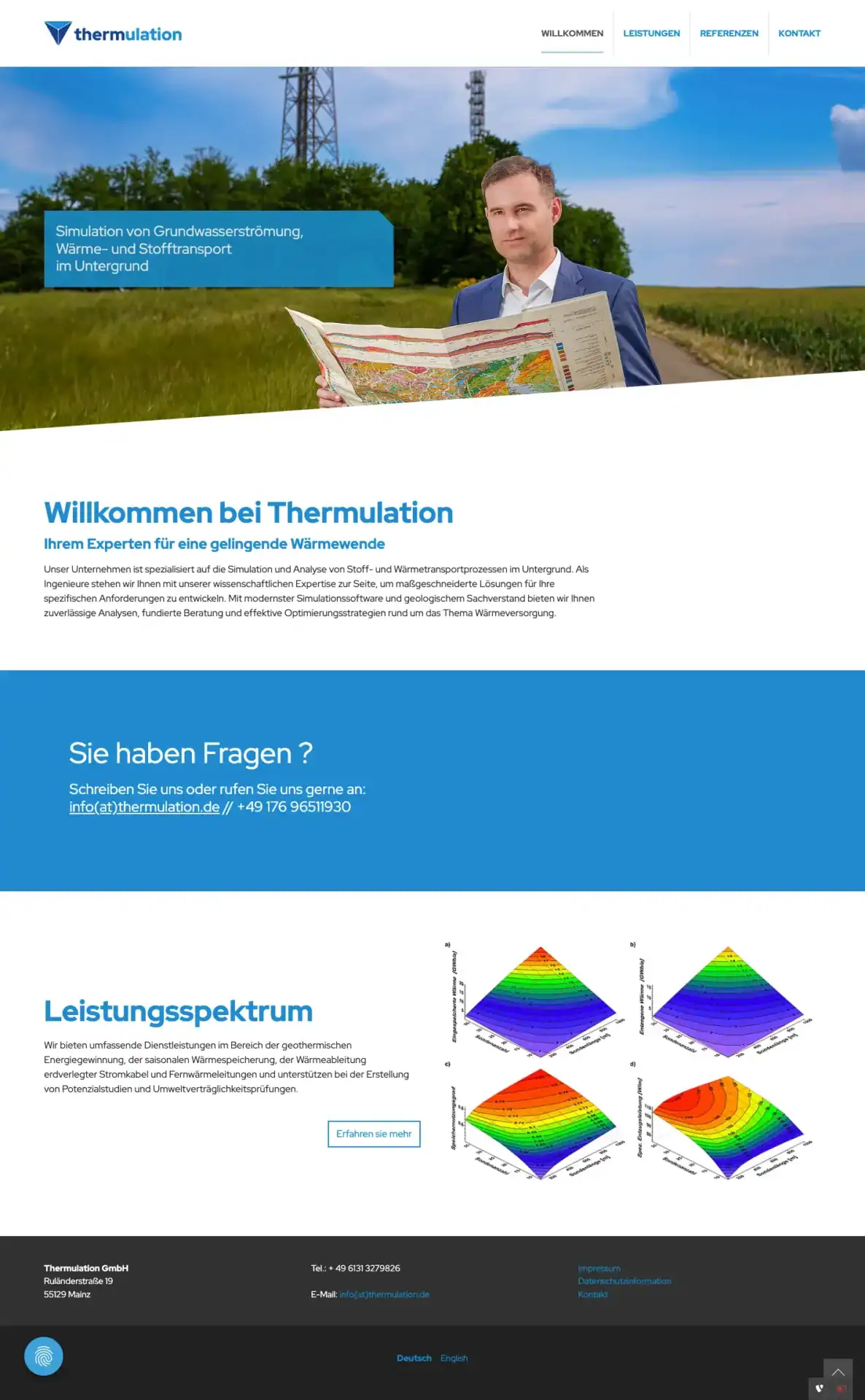 Startseite der Thermulation GmbH